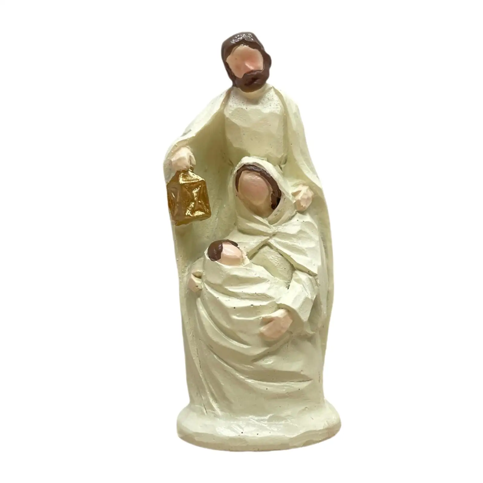 Nativity Figurine Religious Sculpture Small Collection Decorative Tabletop Ornament for Desk Bedroom Office Indoor Shelf