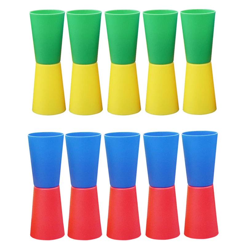 10Pcs Kid Outdoor Sport Toys Fun Games Flip Cup Shuttle Run Agility Cone Body Coordination Dynamic Movement Equipaciones Gift