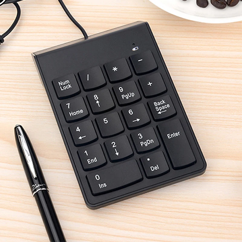 

18 Keys USB Wire numeric keypad Keyboard Mini number keycaps Numpad Keyboard for Laptop Desktop PC Computer Note