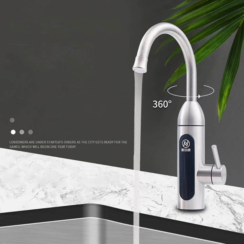 Tianview Kitchen instant stainless steel faucet large screen digital display fast heating faucet home bathroom faucet