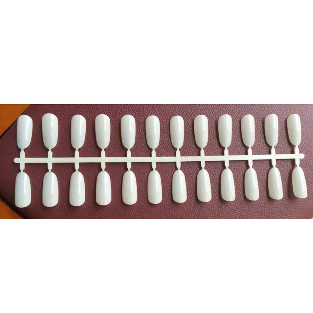 

240Pcs Translucent White False Nail Tips Full Cover Safe Comfortable Easy Shape Polish Display Nail Art Practice Tool