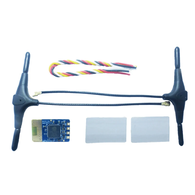 1Set 2.4G Dual Core RX 3.6-5.5V Receiving Module with 58x90mm/150mm Antenna Diversity Receiver for Fixed-wing Airplane RC Drone