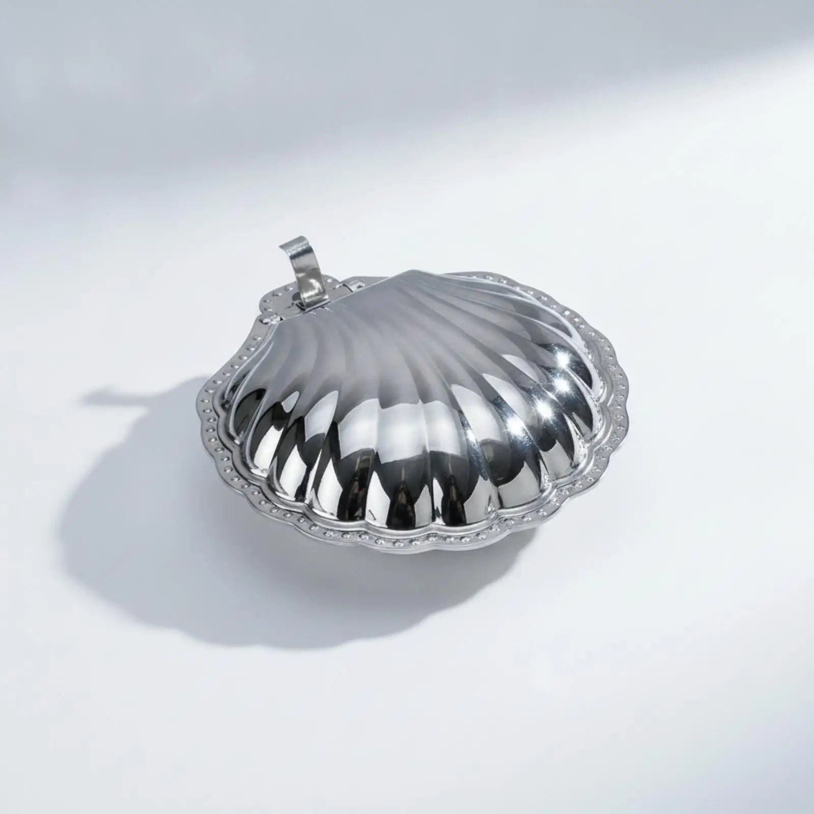 Steel Butter Container with Raised Groove Edges and Knife for Elegant Dessert Spread Presentation