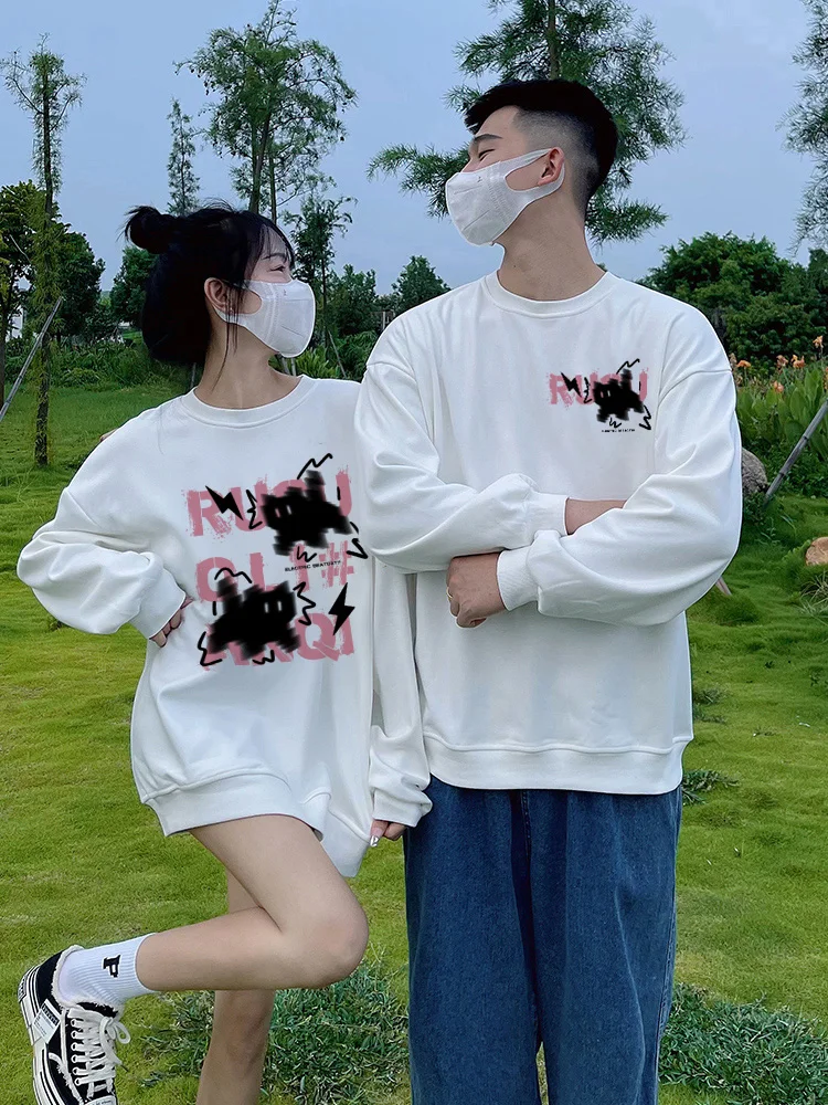 

2025 новый милый стильный свитер для пар, осенне-зимний высококачественный нишевый тренд, тонкая куртка унисекс с круглым вырезом