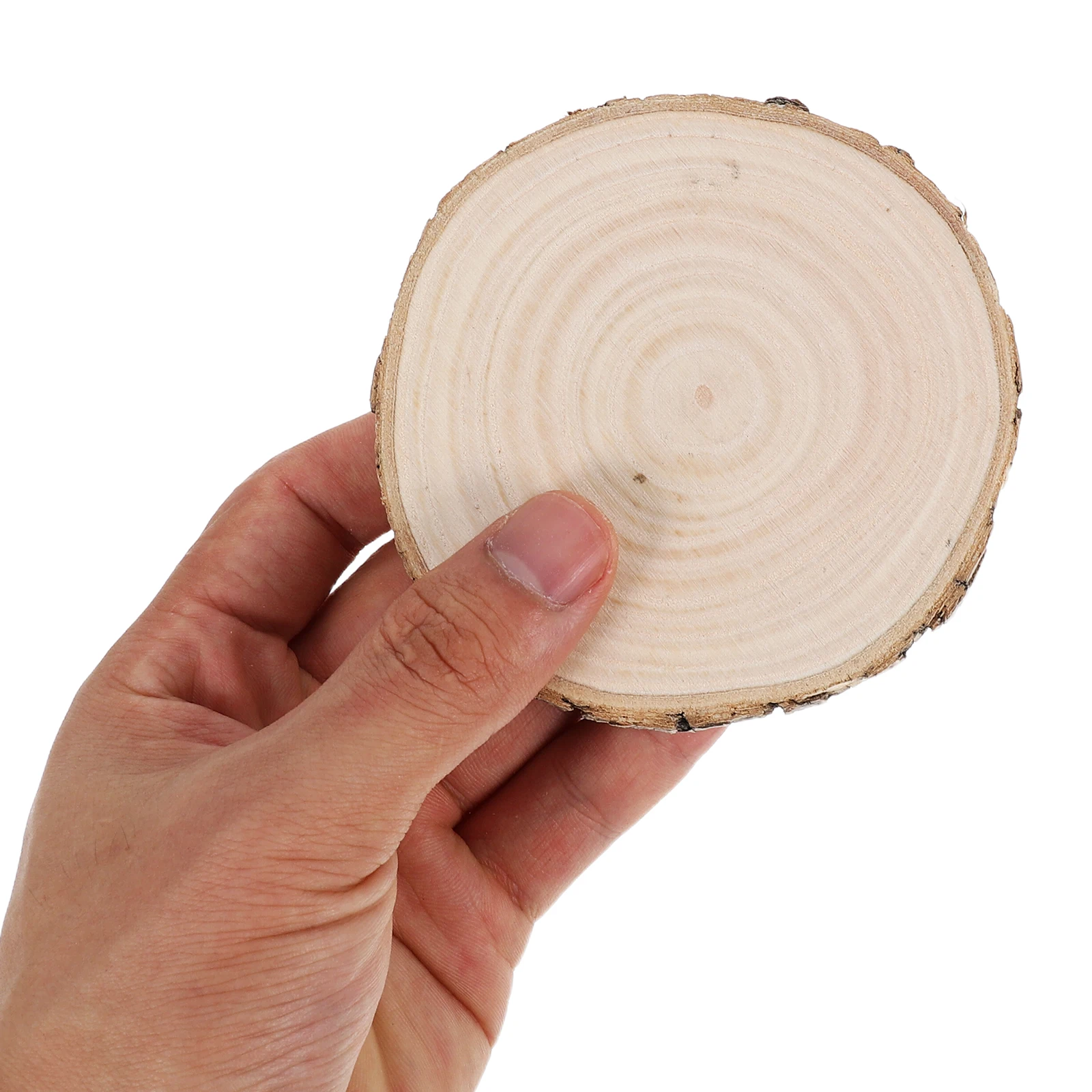 

10Pcs Unpainted Wood Slices Smooth Surface Ideal for DIY Projects Home Decor and Creative Artwork Wood Circles