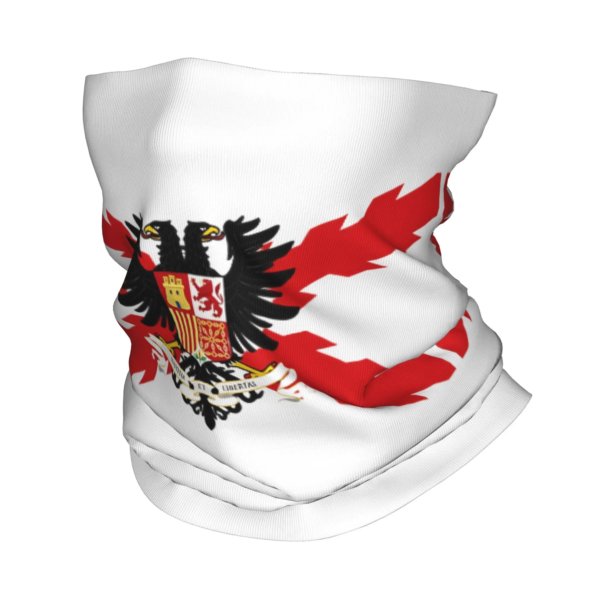 Spanish Burgundy Cross Bandana Neck Gaiter Printed  Mask Scarf Warm Headband Outdoor Sports for Men Women Adult Breathable