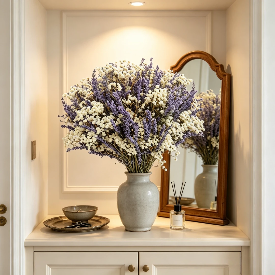 Baby Breath Dried - Ramo de lavanda mezclada con flores
