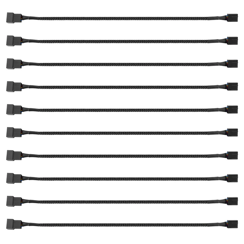 

New!10PCS 4 Pin PWM Fan Extension Power Cable Connector Case Male To Female Extending Cables Compatible With 4 Pin/3Pin Fan
