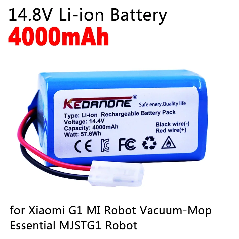 

Original For Xiaomi Replacement Battery H18650CH-4S1P For XIOMI MIJIA Mi Robot Vacuum-Mop Essential G1 MJSTG1, SKV4136GL 4000mAh