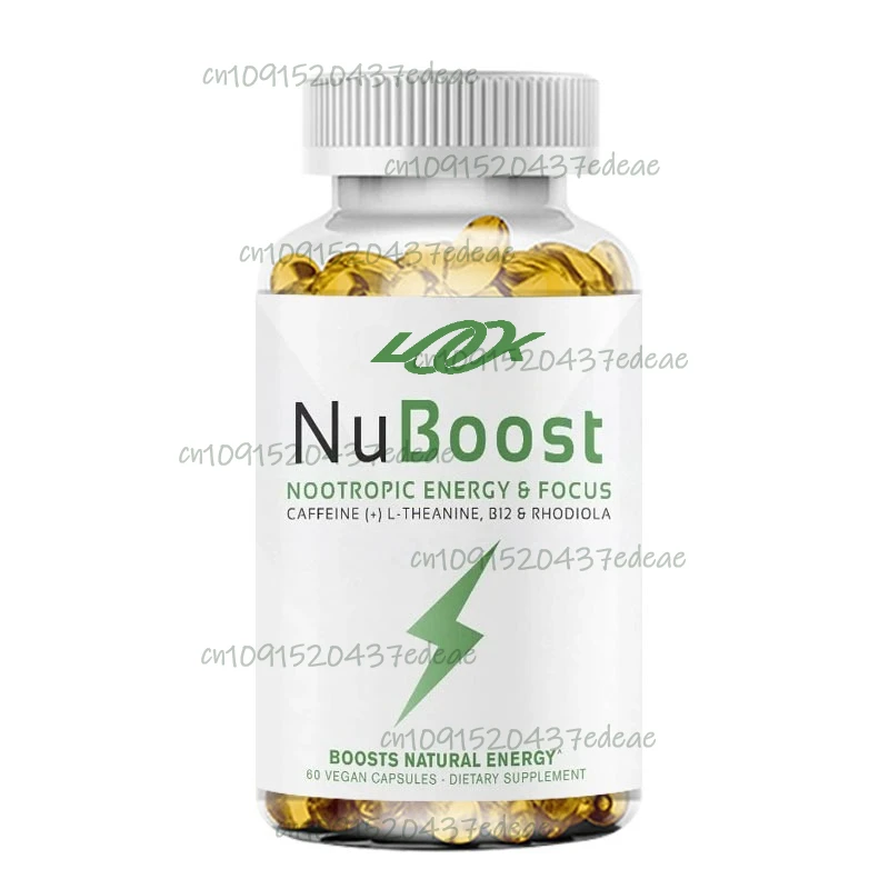 

Energy and Focus Supplement Capsules - Caffeine containing L-theanine, Vitamin B12, Rhodiola rosea