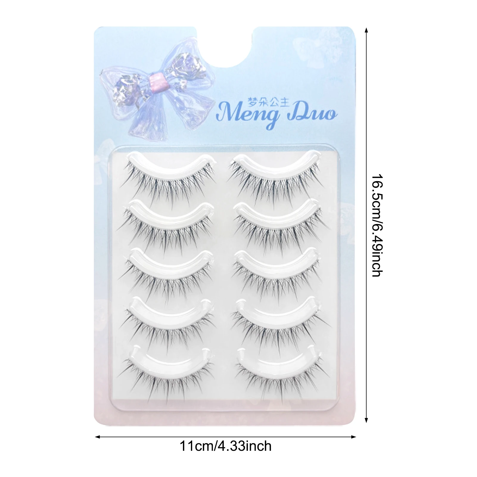 Ciglia Manga nere Cosplay strisce complete Ciglia finte a grappolo soffici Ciglia naturali sottili per donne Ragazze Forniture cosmetiche