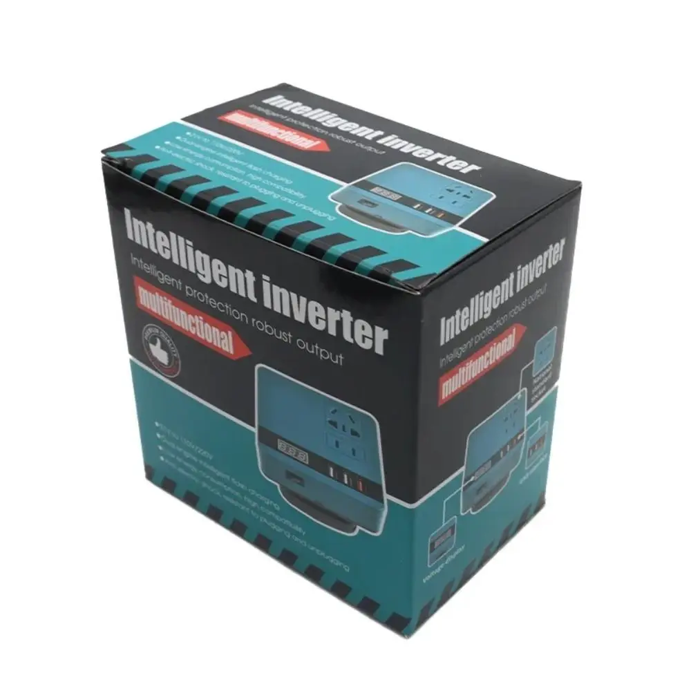 

Многофункциональный инвертор 120 Вт для аккумуляторов 18В/20В в 220В, умный трансформатор с двумя розетками для дома и улицы