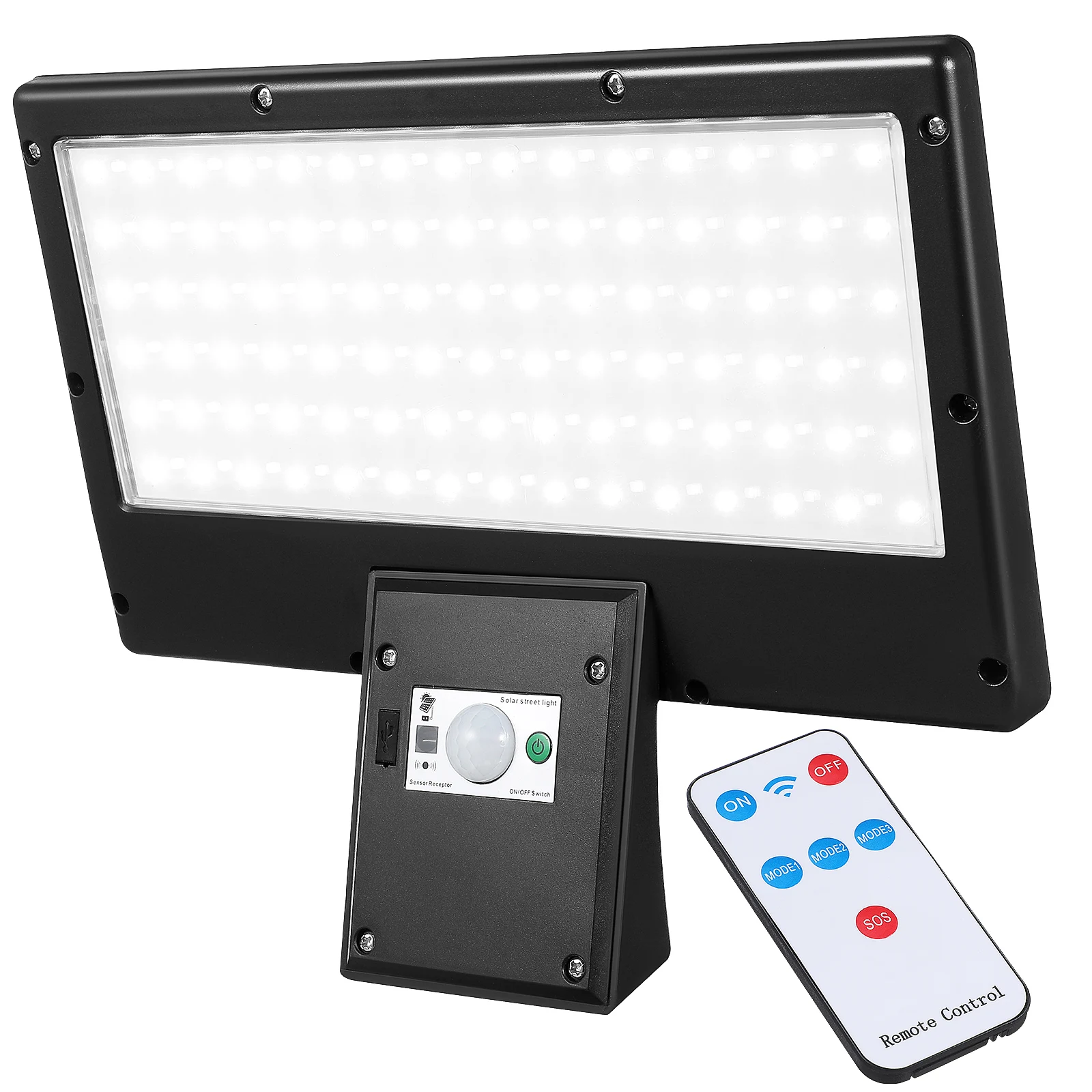 

Solar Street Light LED Motion Sensor Flood Lights Outdoor Solar Powered High Brightness Remote Control Waterproof
