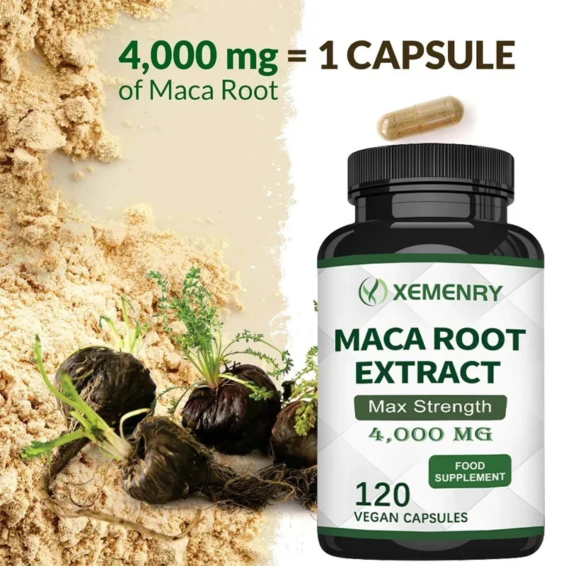 Suplemento de maca natural – para energia e resistência, construção muscular, promove o crescimento muscular, alivia o estresse e aumenta a memória