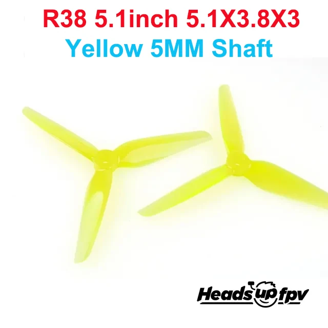 HQProp(8CW+8CCW) R38C 4.9X4X3 / R38 5.1X3.8X3 CW CCW PC 4.9-Zoll 5.1-Zoll 3-Blatt-Propeller für 2207 2306 bürstenlose Motoren – Detail 3