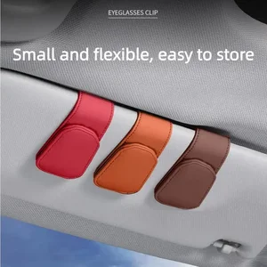 نظارات جلدية مغناطيسية عالمية شماعات كليب نظارات شمسية للسيارة حامل نظارات مغناطيسية شماعات كليب للسيارات بطاقة تذكرة كليب أفضل 6 حامل نظارات Amarok مبيعا - No3