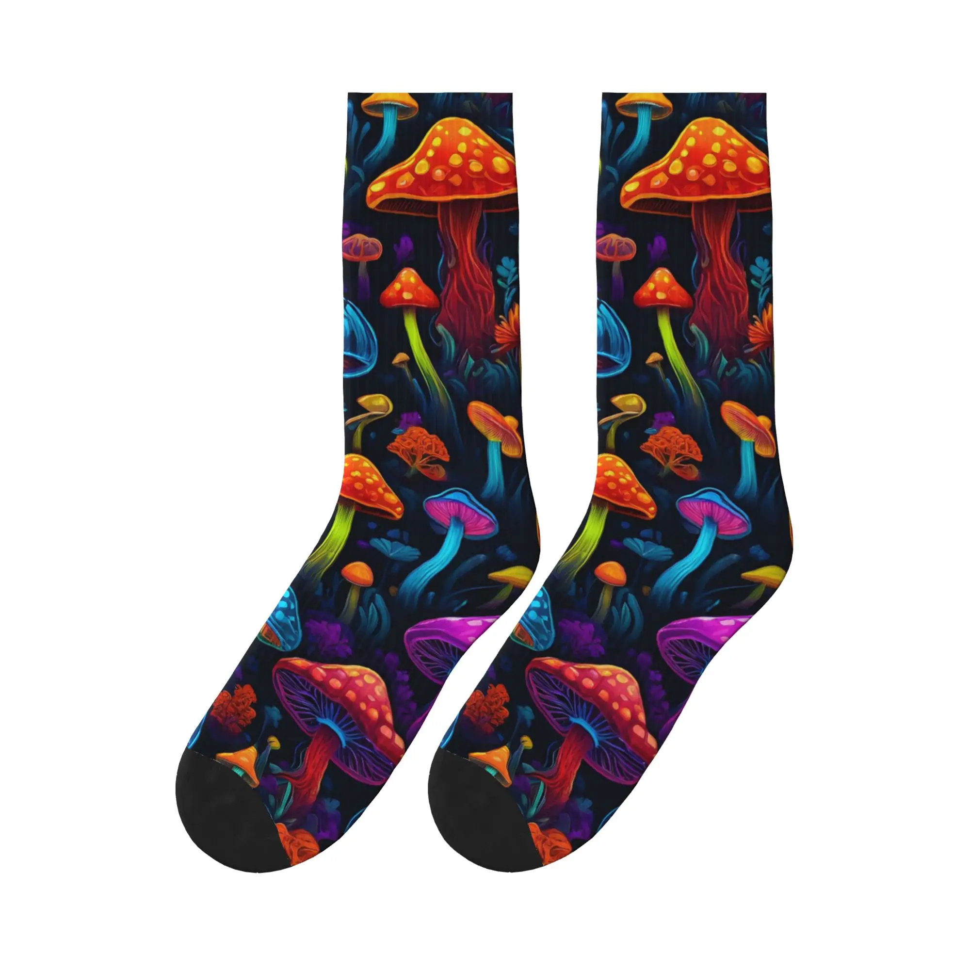 

Psychedelic Magic Mushrooms Print Lava Sports Socks Super Soft Stockings All Season Long Socks for Unisex Gifts