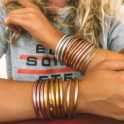 ALLYES Buddhist Temple Rush Bracelet for Women Men Shiny Multicolor Silicone Tube Bracelets & Bangles Female Jewelry Gifts