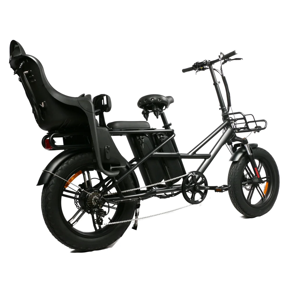 Quality Guarantee Baby Safety Seat Cargo Bike 48V 1000W Rear Hub Motor Electric Fat Tire Bike 26Ah Lithium Battery Bike Electric