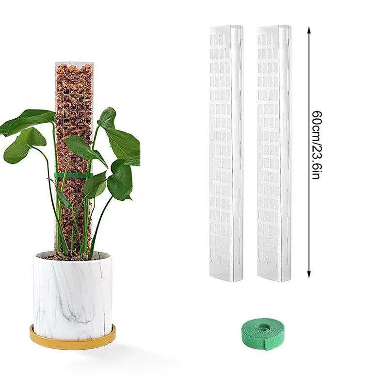 2/4/6Pcs Climbing Plant Water Moss Column Indoor Moss Pole Plants Plastic Pole For Sphagnum Support Potted Plants Sticks Creeper