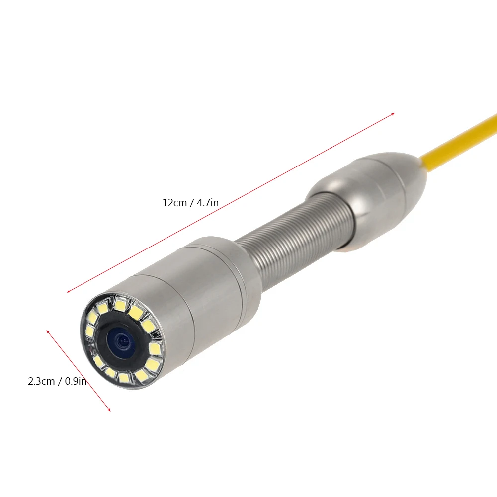 กล้องตรวจสอบท่อระบายน้ำ 30/20 เมตร Lixada IP68 กันน้ำ กล้องเอนโดสโคปอุตสาหกรรม ระบบตรวจสอบบอร์สโคป กล้องงู