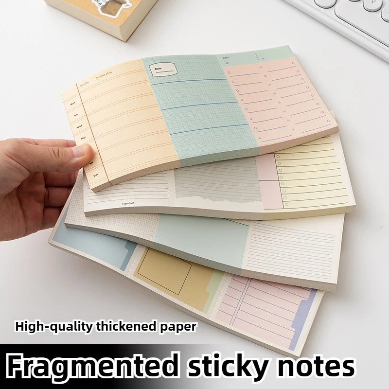 Three-piece Notebook Tearable Memo Pad Non-sticky Daily Weekly Planner To Do List  Paper Student Memo Message Office Accessories