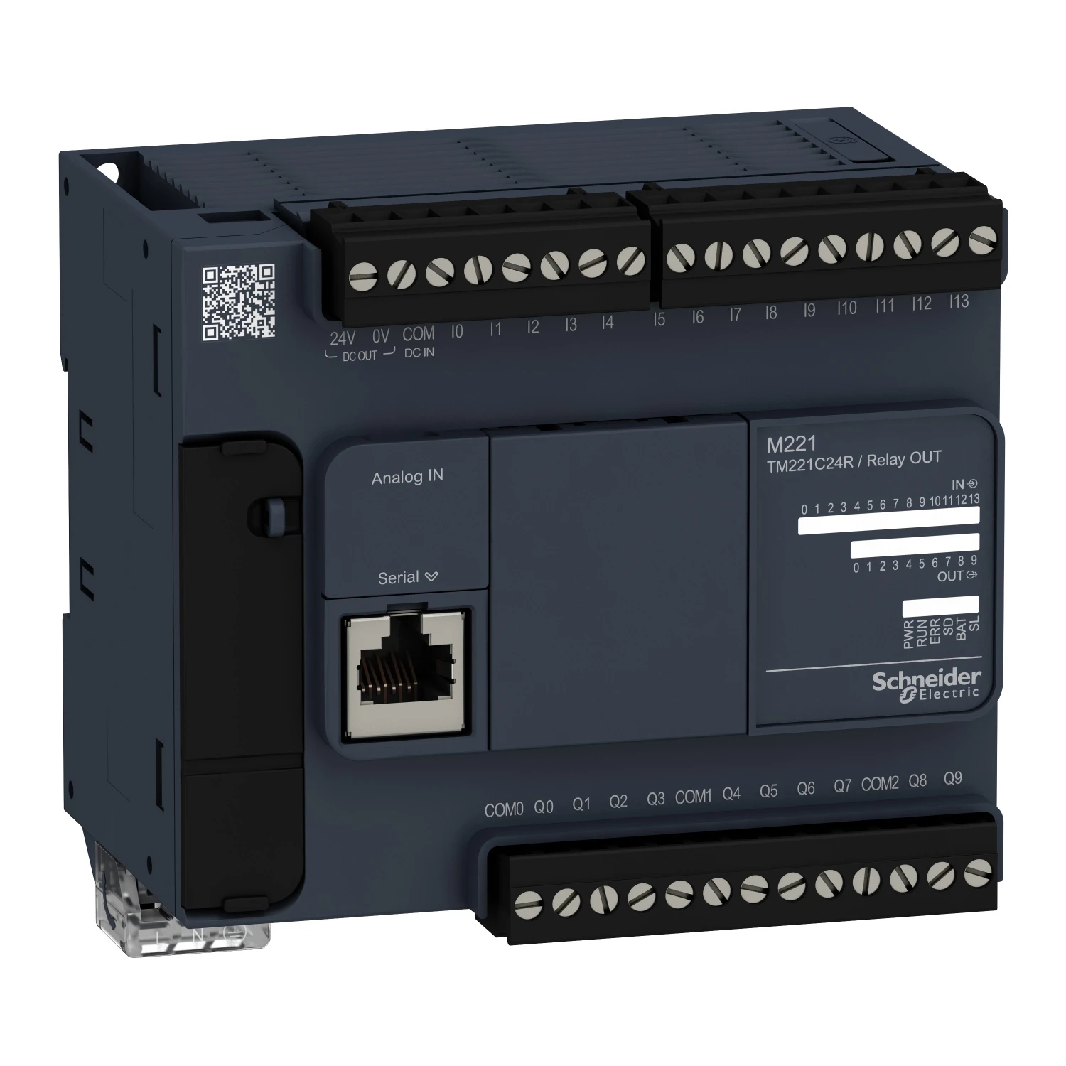 Schneider Electric Modicon M221 TM221C24R TM221C24T TM221C24U 24-point input/output controller without Ethernet interface