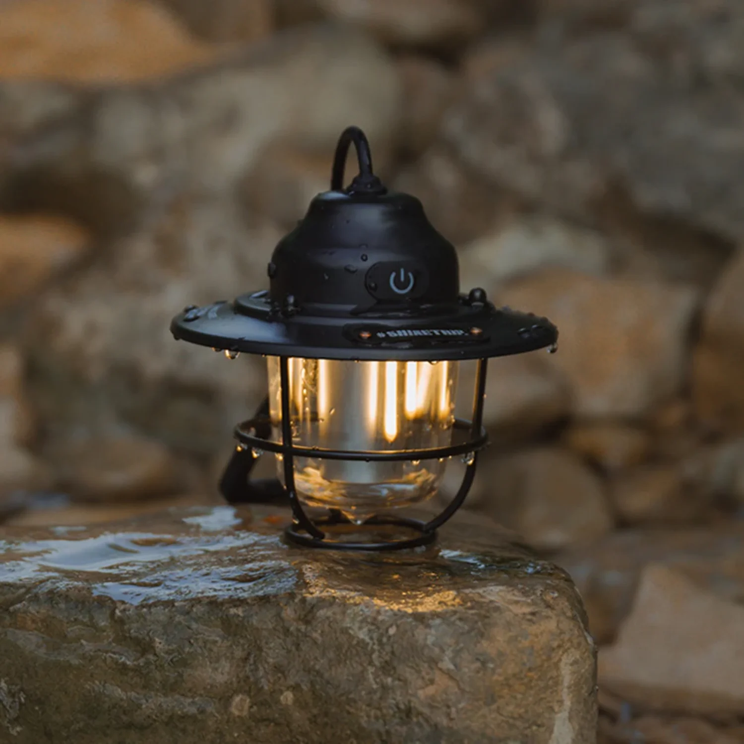 Mini Metal Chandelier Stepless Dimming Camping Light 1200mAh Emergency Light Lantern IPX4 Waterproof Type C Charging  Outdoor