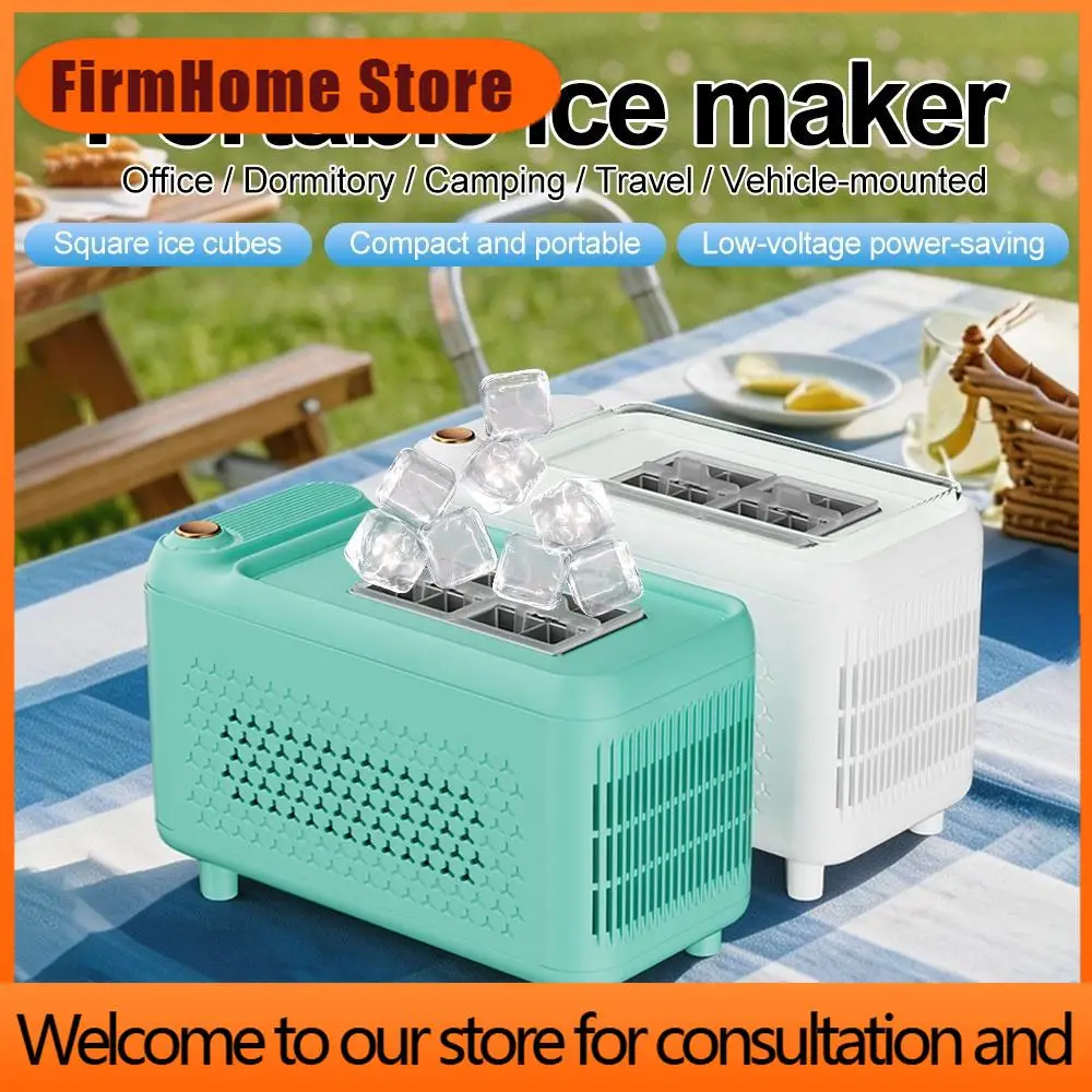 FirmHome StoreNew Portable Car Ice Maker, 8 Cubic Meter, Suitable For Camping, Travel, Office Vehicles, Mini Ice Cubes