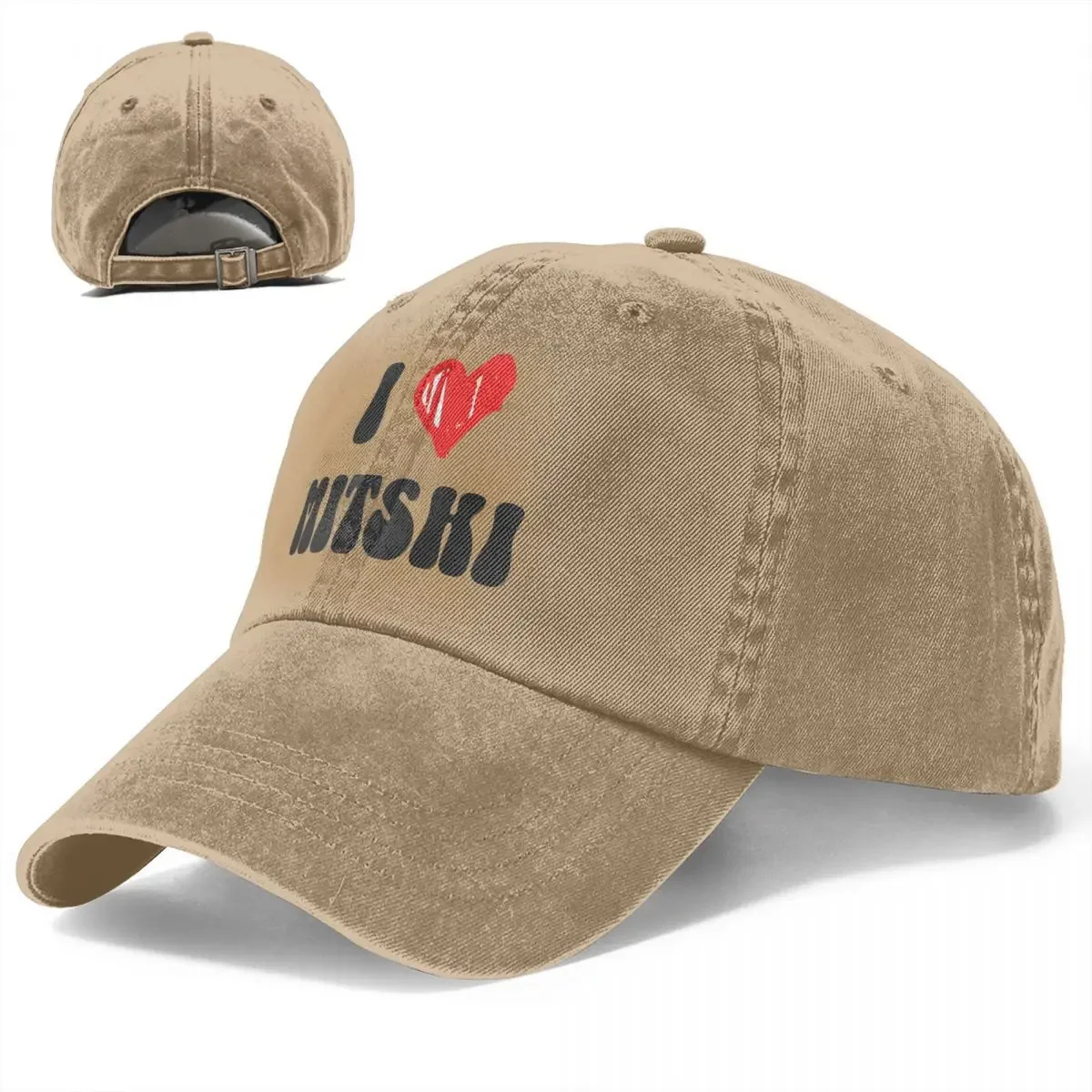 I Love Mitski Baseball Caps Vintage Distressed Denim Snapback Hat Unisex Style Outdoor Activities Adjustable Fit Caps Hat