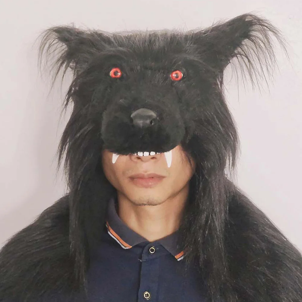 狼男マスクコスプレ動物オオカミ現実的なコスプレラテックスヘルメットマスクハロウィンアクセサリーカーニバルパーティー衣装小道具