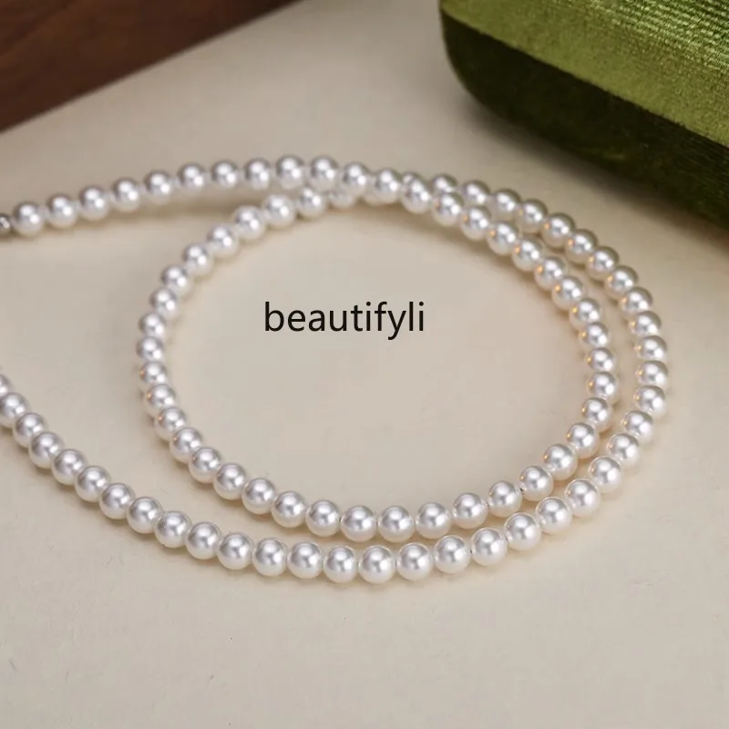 

Pearl necklace women's spring and summer versatile sweater chain, new popular high-end neck chain