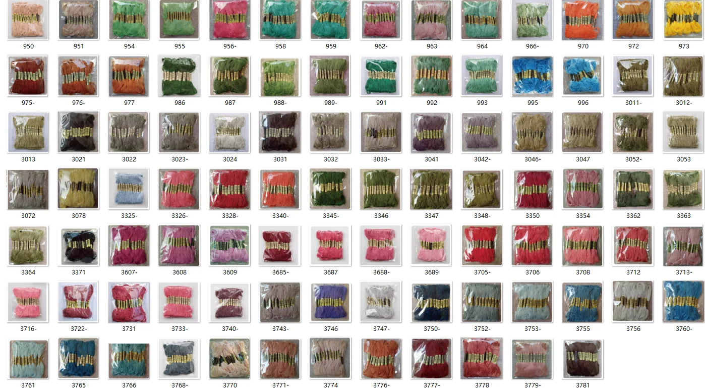 Fils à broder CXC, 2 étiquettes, Rose to Me, 10 pièces, fils à broder au point de croix, fils à broder personnalisés, couleurs 950-3781