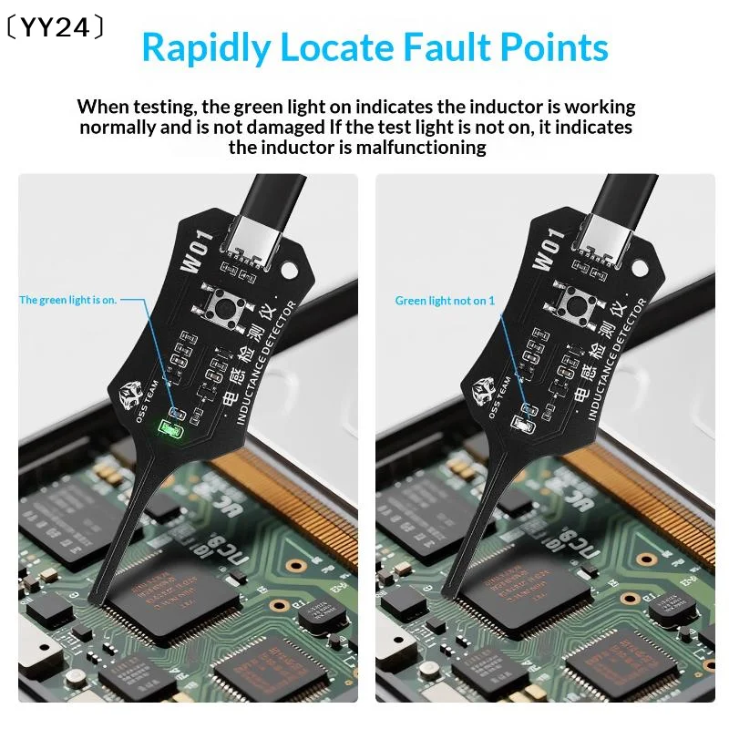 1PC W01 Inductor Detector Tool Motherboard Coil Tester For Motherboard Repair Electromagnetic Induction Quick Fault Check〔YY24〕