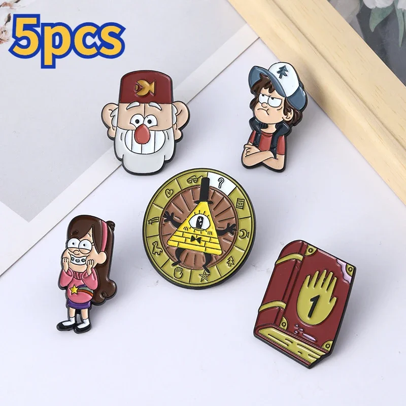 

Disney Gravity Falls Brooch Badges on Backpack Anime Enamel Pin Clothes Jeans Lapel Pins Jewelry Friends Gifts Decoration