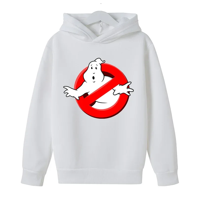 2024 New Cartoon Ghostbusters stampa bambini felpa con cappuccio primavera autunno ragazzo ragazza abbigliamento Pullover manica lunga Kid Fashion