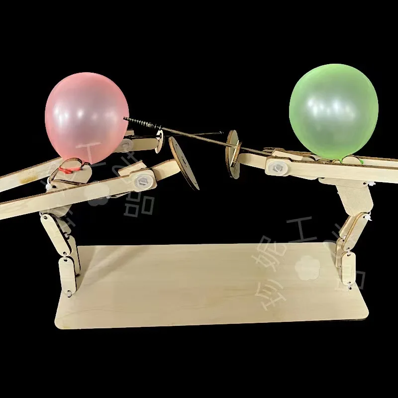 لعبة معركة البالون لـ 2 لاعبين ، رجل خيزران ، مقاتل خشبي برأس قابل للنفخ ، قتال البالون السريع