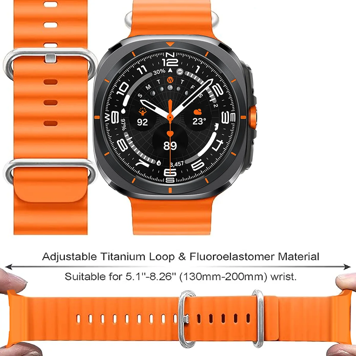 Correa Ocean Loop para Samsung Galaxy Watch Ultra 47mm Correa deportiva suave para Samsung Galaxy 7 ULTRA 47MM pulsera de ajuste rápido