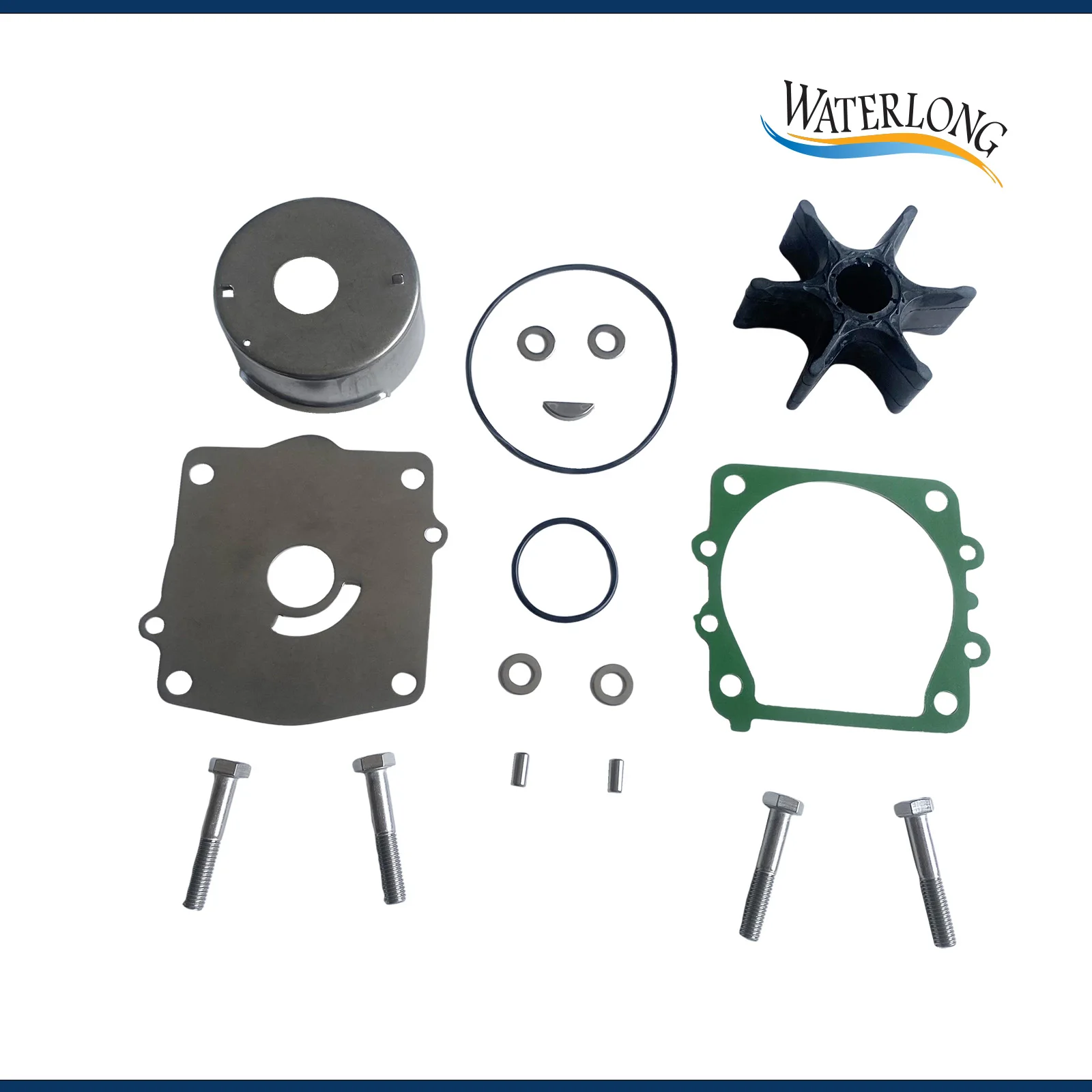 WATERLONG 6E5-W0078-00 Water Pump Repair Kit Impeller Replaces for Yamaha Outboard 115HP 1987