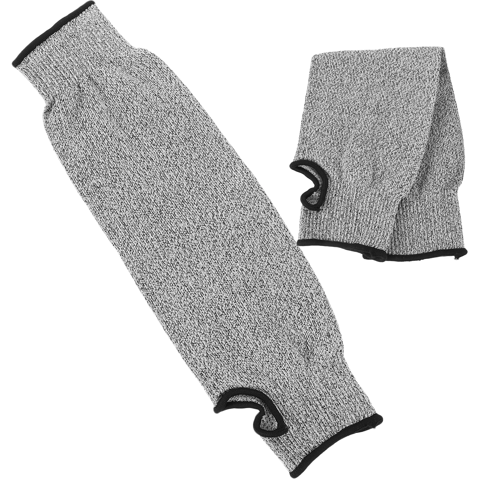 

Cut Resistant Arm Sleeves 45cm Grey Open Thumb Hole Gardening Kitchen Pet Grooming Protective Arm Guards
