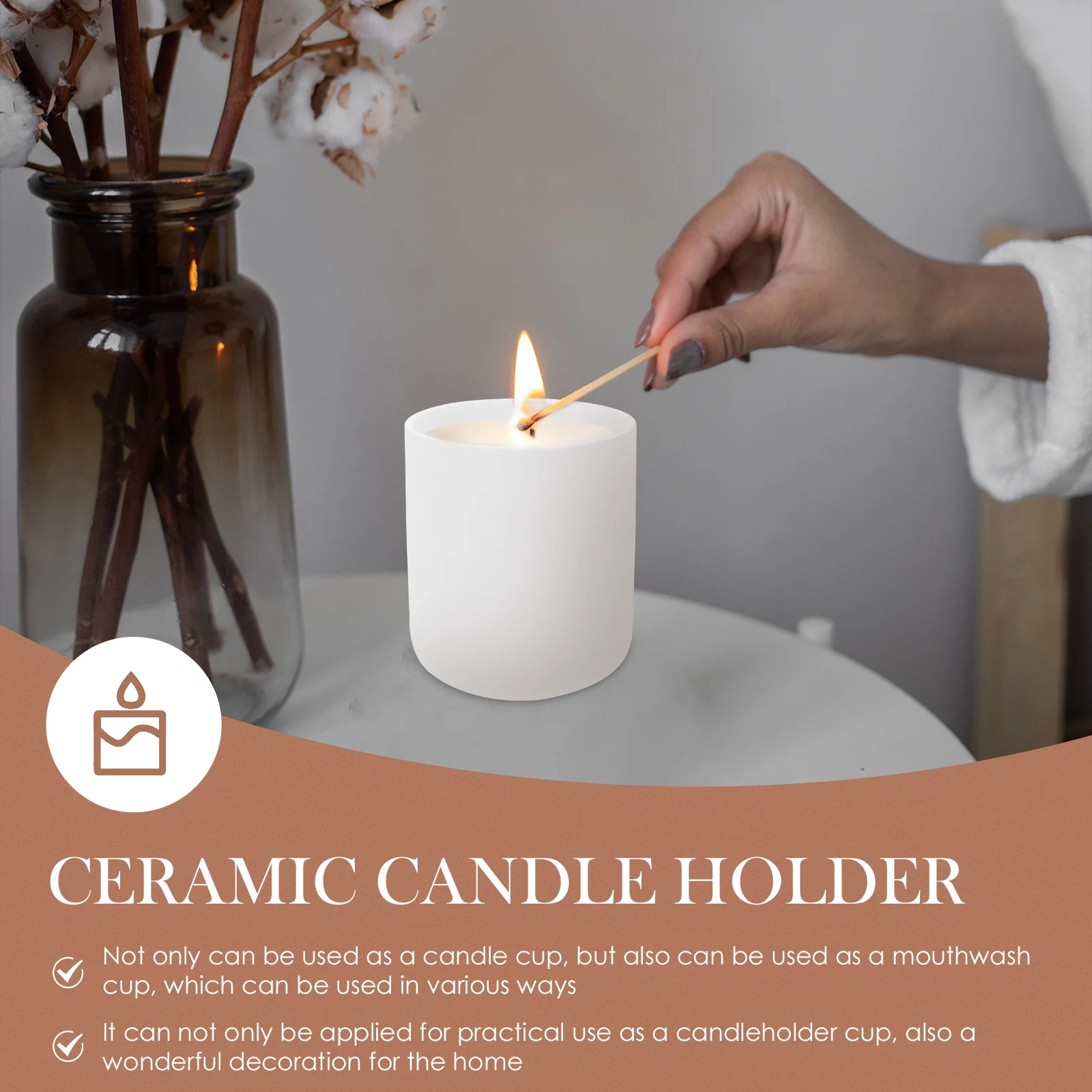 

Fine Craft Ceramic Cup Simple Design Desktop Decor Suitable for Family Gathering Kitchen Coffee Table Decoration