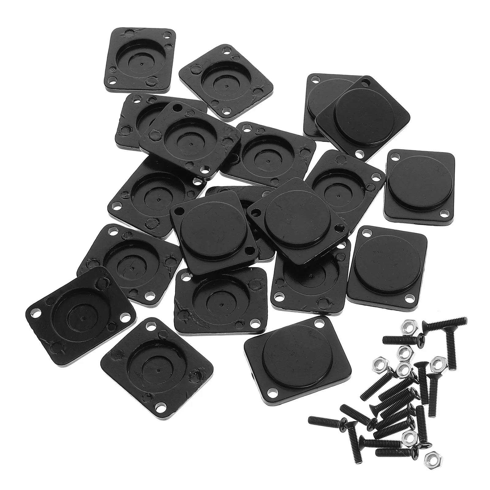 12Pcs Panel Blank Cover Rack Mount Compatible D Type Audio Video Connector Metal Blank Plate for Av Equipment Computer Rack