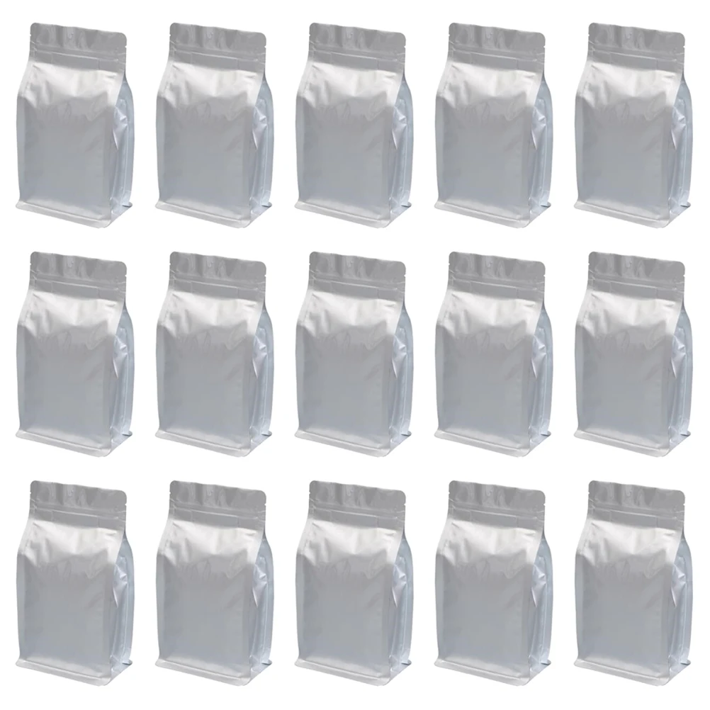 

20pcs Self Sealing Bags Food Grade Odorless Reusable Sealed Stand Up Packet Snack Packing Aluminum Foil Tea Bag