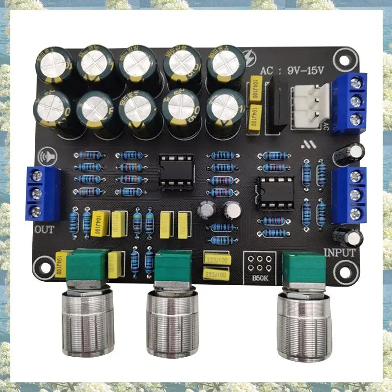 Новый двойной NE5532 сменный предусилитель тона, плата аудио, регулировка высоких частот, эквалайзер, предусилитель, предусилитель контроля тона