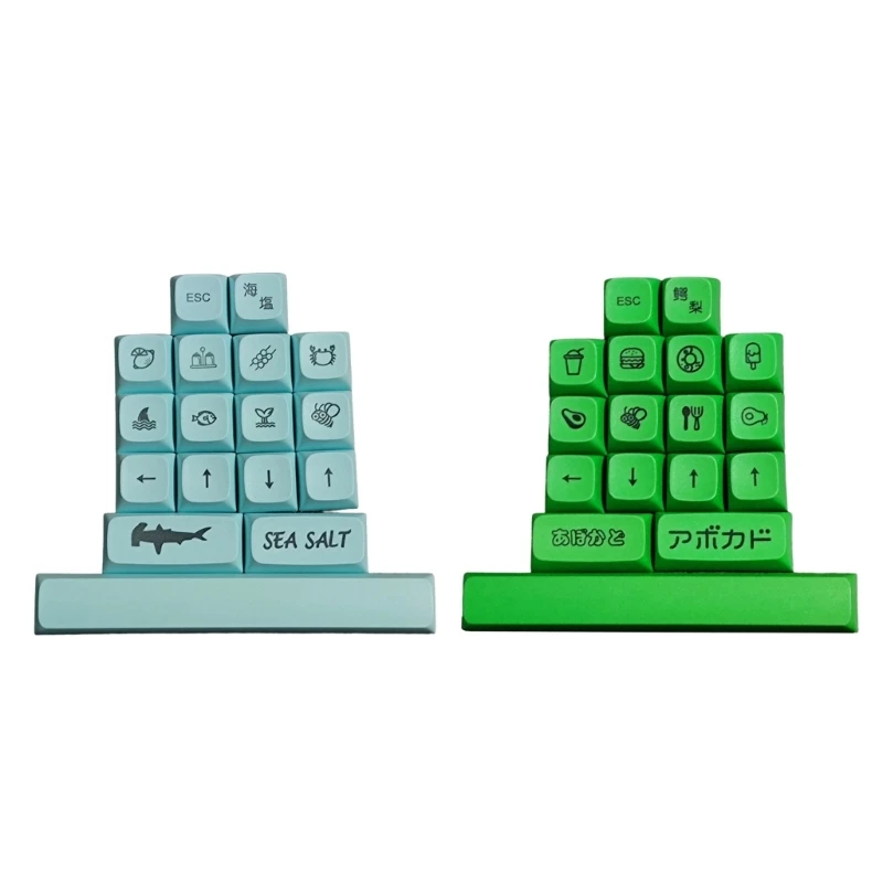 U55C 17Keys Keycap PBT Dye Sublimation Bees Cap XDA Profile Cover for DIY