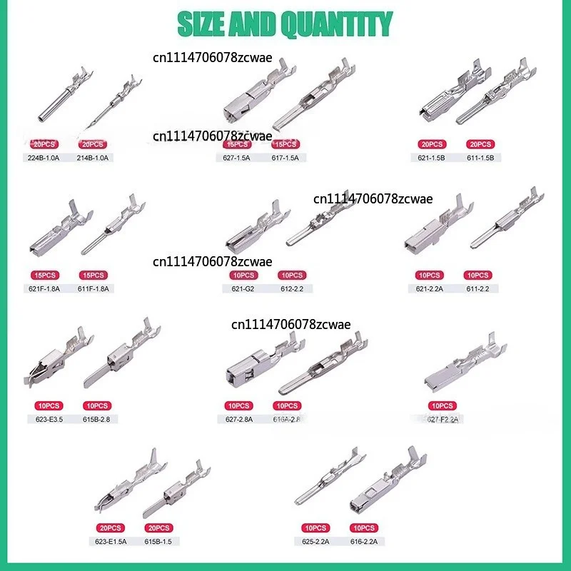 290PCS Box 1-3.5 mm Automotive Connector Pin Accessories Wire Harness Terminals Male Female Connector Kit