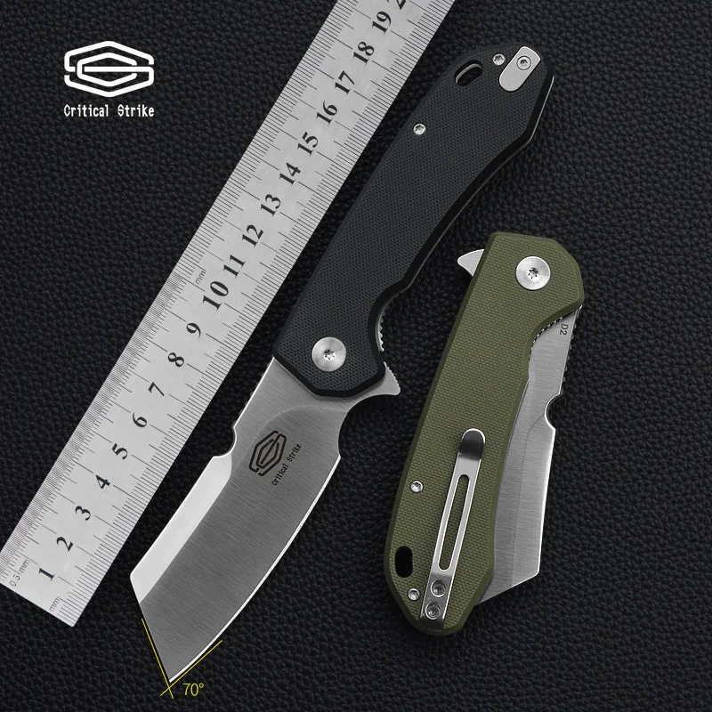 

CS ZD0402 Outdoor Folding Pocket Knife for Man D2 Steel Blade G10 Handle EDC Camping Knife Hiking Climbing Knife Survival Tool