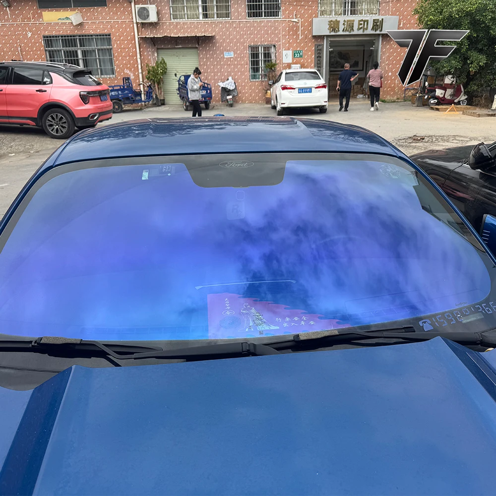 

Оптовая продажа с фабрики, красочная автомобильная тонировочная пленка 1,52*30 м, рулонная автомобильная солнечная нано-керамическая тонировочная пленка для окон, хамелеон