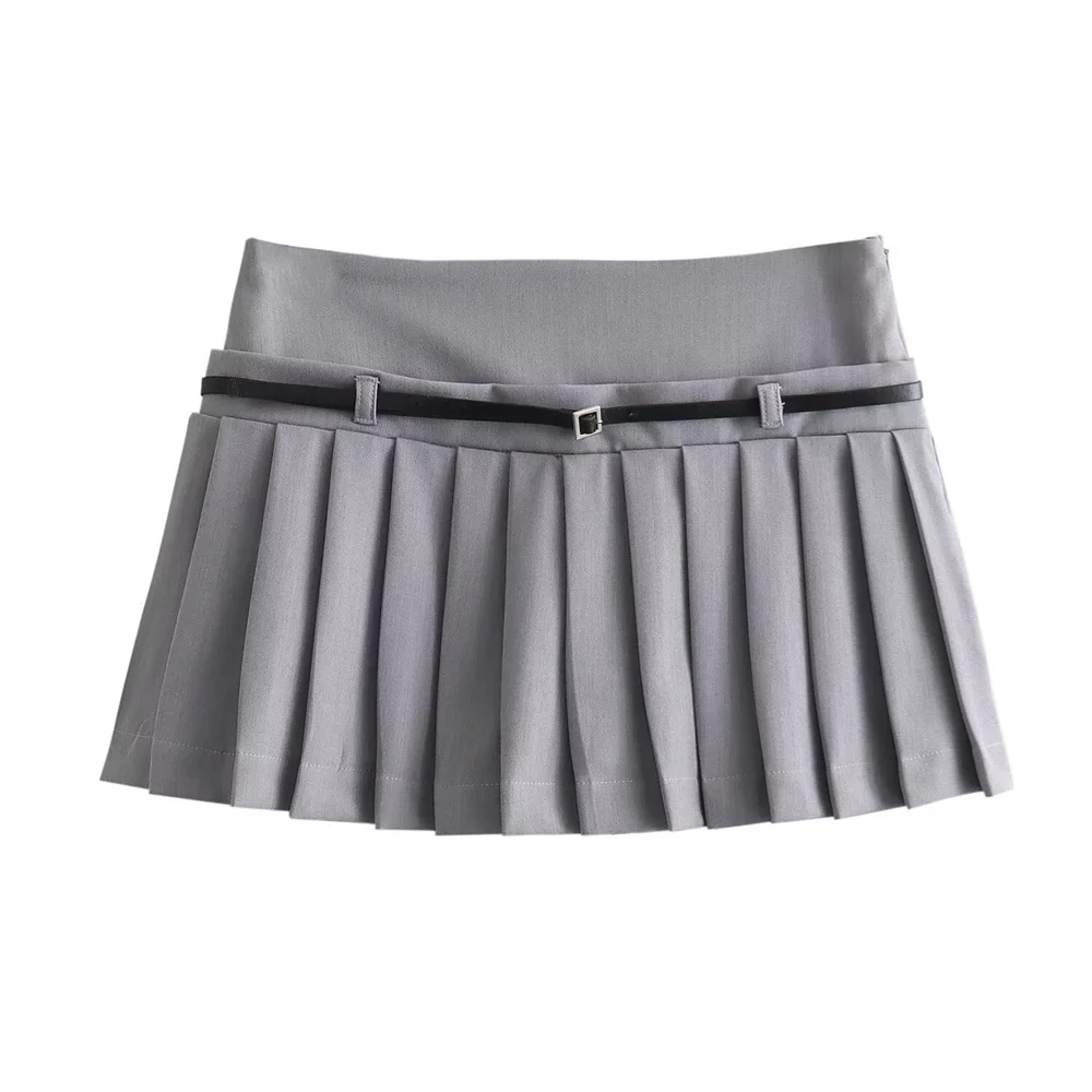 2024ZAR * Spring/Summer New Women\'s Fashion and Elegance Slimming High Waist A-line Wide pleated Skirts