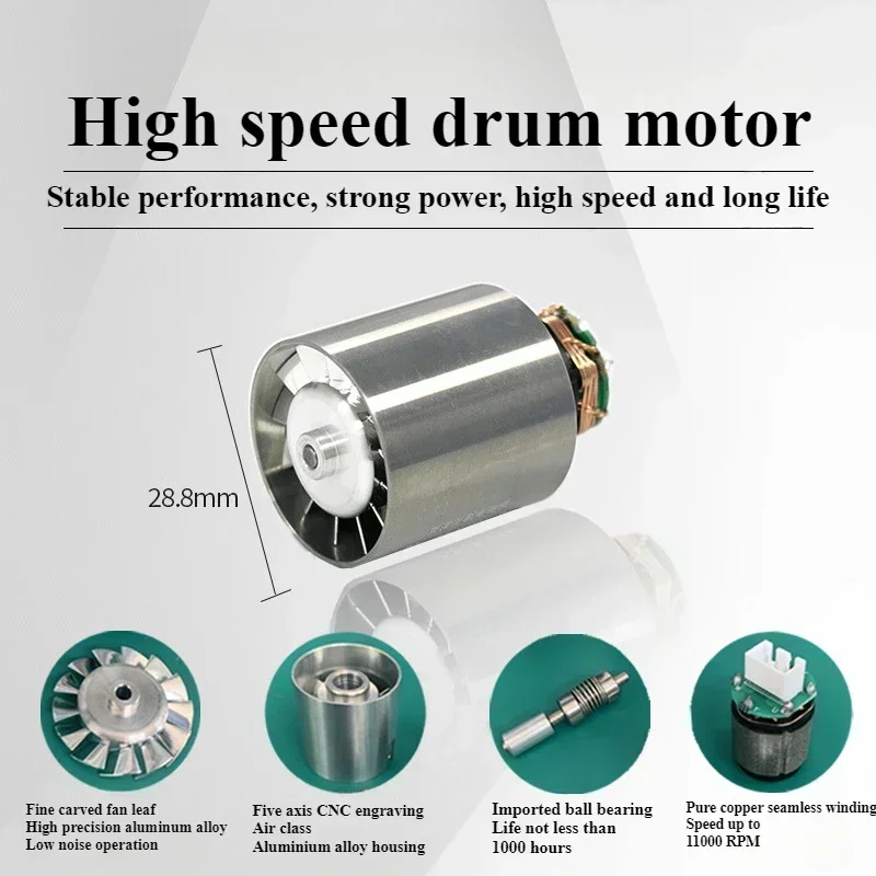 1pcs 12V 130000 RPM DC Brushless High Speed Motor Low Voltage Motor Electric Hair Dryer Power Tool Accessories